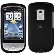 HTC Hero Black Rubber Feel Hard Case Cover w/Belt Clip