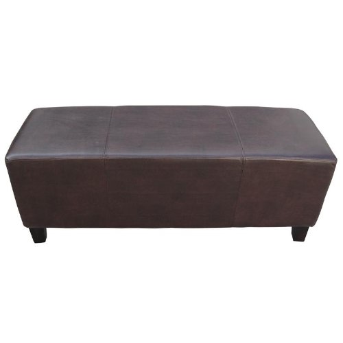 Sitzbank Gepolstert Wenge/Braun 2003-WBr - Füße Wenge - Bezug Braun