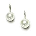 Sterling Silver White Shell Pearl Lever Back Earrings