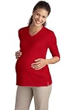 Port Authority Ladies Silk Touch Maternity 3/4-Sleeve V-Neck Shirt