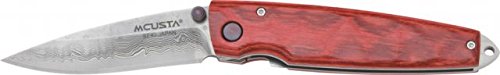 MCUSTA Classic Wood-Damascus Tsuchi Knife, 3.75in. Closed