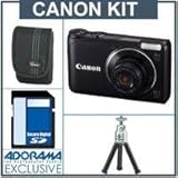 Canon Powershot A2200 Digital Camera Kit - Black - with 4GB SD Memory Card, ....
