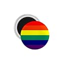 1.75 Inch Magnet of Gay Lesbian Rainbow Pride Flag