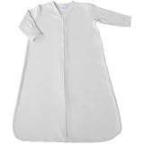 Organic Cotton Interlock Long Sleeve Cozie Sack - Made in the USA (L - 12-18 mo. (20-28 lbs.) 30-33, Natural)