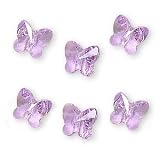 Swarovski #5754 Butterflies 8mm Violet (6 Beads)