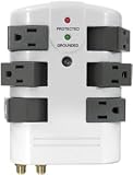 Cta Digital 6 Outlet Rotating Surge Wall Tap
