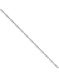 .925 Sterling Silver 2.50 mm High Polish Diamond Cut Singapore Link Chain Necklace - 20" inches