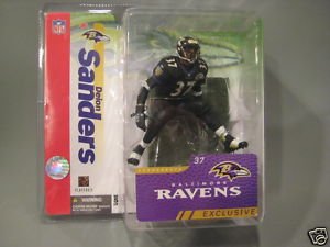 Deion Sanders #37 Baltimore Ravens Black Uniform Jersey Pants Alternate Chase Variant McFarlane NFL Exclusive Six Inch Action Figure