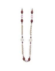 Morado Amor Fancy Links Rope Length Necklace Gold Plated