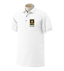 Personalized custom embroidered U.S. Army star design on polo shirt