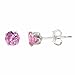 0.25 ct Sterling Silver Pink Diamond Colored Round title=