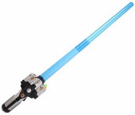 AAAgreatest Gift: Blue Color 27" or 70cm Long Bullet Firing Space Battle Extendable Lightsaber with Sound and LED - Retail box