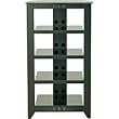 Sanus Foundations Natural NFA245 Audio Stand - Steel, Glass, Hardwood - Black