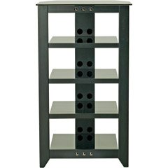 Sanus Foundations Natural NFA245 Audio Stand - Steel, Glass, Hardwood - Black