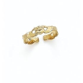 14K Claddagh Toe Ring - GH23235 by Abacus