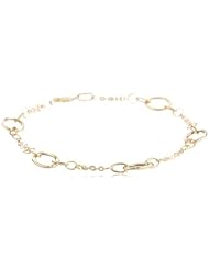 14k Italian Gold Freeform Oval Chain Link Bracelet, 7.5"