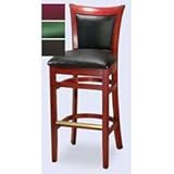 DHC Enterprises 279B-D-04 GREEN VINYL Dark Green Upholstered Bar Stool