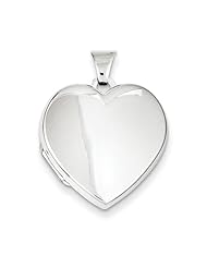 Sterling Silver Plain 21mm 2 Frame Heart Locket