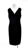 I.N.C Black Silk Blend Velveteen V-Neck Sleeveless Cocktail Dress