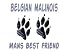 BELGIAN MALINOIS MAN'S BEST FRIEND Colored Totebag(Your Choice of Colors)
