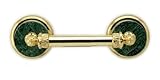 IMAGE OF Phylrich KMF50_025 Polished Gold Valencia Green Marble Tissue Paper Holder from the Valencia Collect