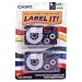 Casio XR-9X2S 9mm Labelling Tape (Black on Clear, Double Pack)