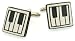 Handmade ceramic piano cufflinks