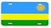 Rwanda Rwandan Flag License Plate