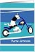 Cat Revving Motorcycle Card
