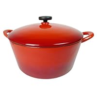 Spiceberry Home Jumbo Cast-Iron Enamel 8-Quart Dutch Oven - Fire Red