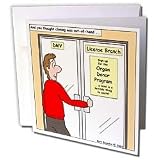 Rich Diesslins Funny General - Editorial Cartoons - Department of Motor Vehicles - Organ Donor Program - Greeting Cards-12 Greeting Cards with envelopes