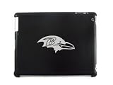 Black Apple iPad 2 Aluminum Plated Back Case Baltimore Ravens
