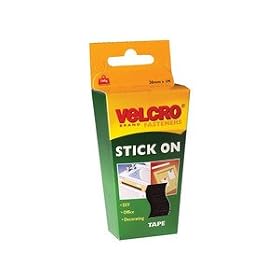 Velcro Stick On Tape 20mm x 1m Black VEL60211