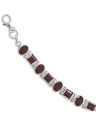 7"+1"Extension Bracelet with Square and Oval Garnets