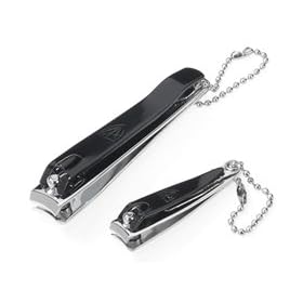 3 Swords - Big + Small Nail Clippers, Steelwares are nickel plated black lacquered, Quality: 3 Swords Quality