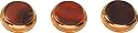 Bach Brazilian Agate Trumpet Finger Buttons 3-Pack, Gold
