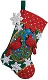 Cardinals Stocking Felt Applique Kit