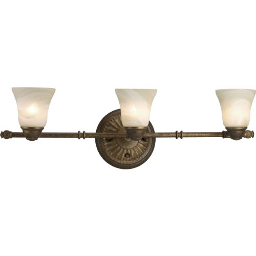 Progress Lighting P3857-86WB 3-Light Wall Or Ceiling Mount Directional Light, Burnished Chestnut