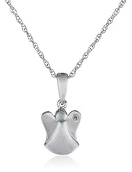 Sterling Silver Childrens Angel Pendant Necklace 13+3" Extender