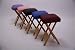 Blue Folding Wooden Portable Massage Stool Tattoo Spa