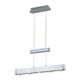 Eglo 87948A Chicago, Aluminum and Chrome, 5-Light Pendant Light Fixture by Eglo