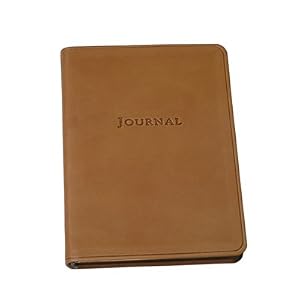 Medium Travel Journal, Genuine Calfskin Leather, Lined Pages, 5-3/8" x 7-3/8"