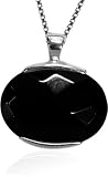 Sterling Silver Faceted Onyx Pendant