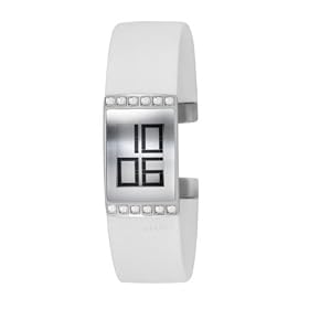 Philippe Starck - PH1106 - Montre Femme Acier - Empi�rr�e - Quartz Digitale - Bracelet Semi Rigide Plastique Blanc