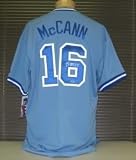 Brian McCann Autographed/Hand Signed Atlanta Braves Throwback Jersey