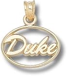 Duke Blue Devils Script Duke 3/8 Charm - 14KT Gold Jewelry