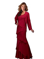 Chiffon Evening Dress/Mother-of-the-Bride Dress 