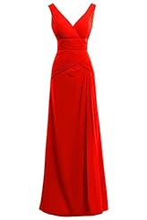 V-neck Summer 2015 Floor Length Short Chiffon Prom Dress/Party Dress/Wedding Dress 