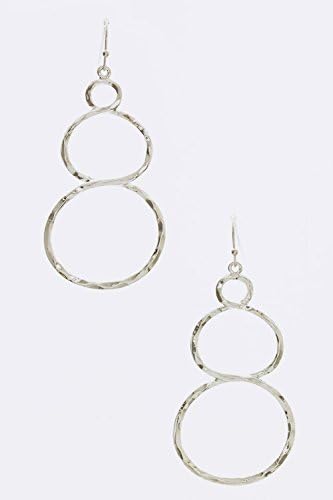 LAUREN SPADE Twisted Metal Looping Earrings (Rhodium)
