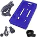 (4 in 1 Combo) Silicone Skin Case for Microsoft Zune + Armband + Car Charger + Travel Charger for Microsoft Zune (Dark Blue)